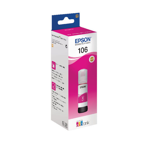 Epson 106 Magenta Ink Bottle 70ml - C13T00R340