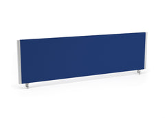 Impulse Straight Screen W1400 x D25 x H400mm Blue With Silver Frame - I000268 DD