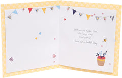 Mother's Day Card With Envelope - Cute Watering Can Design, 186x186mm