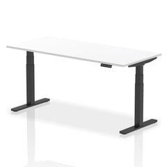 Dynamic Air 1800 x 800mm Height Adjustable Desk White Top Black Leg HA01196 DD