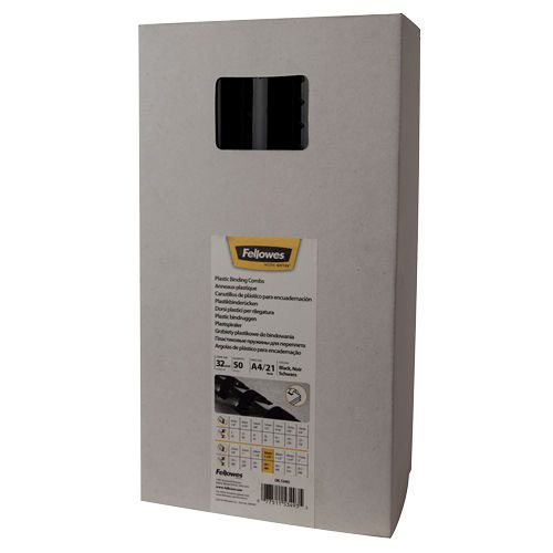 Fellowes Binding Comb A4 32mm Black (Pack 50) 5349302