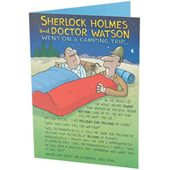 Funny Birthday Card - Birthday Card for Him - Featuring Sherlock Holmes and Dr Watson