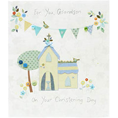 Grandson On Your Christening Day Card