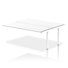 Dynamic Impulse W1800 x D1600 x H750mm Back to Back Bench Desk 2 Person Extension Kit White Finish White Frame - IB00435 DD