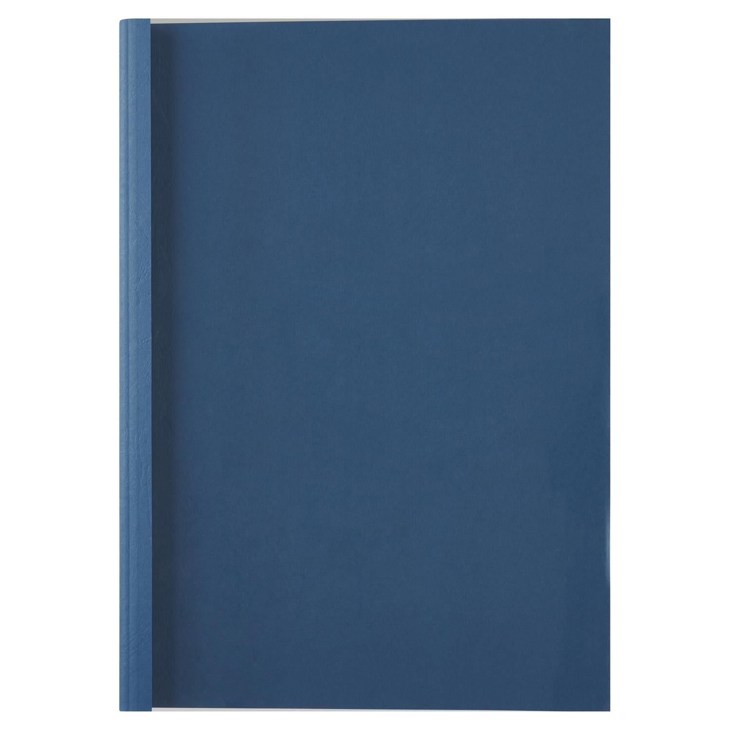 GBC Thermal Binding Cover A4 1.5mm Clear PVC Front Royal Blue Leathergrain Back (Pack 100) - IB451003
