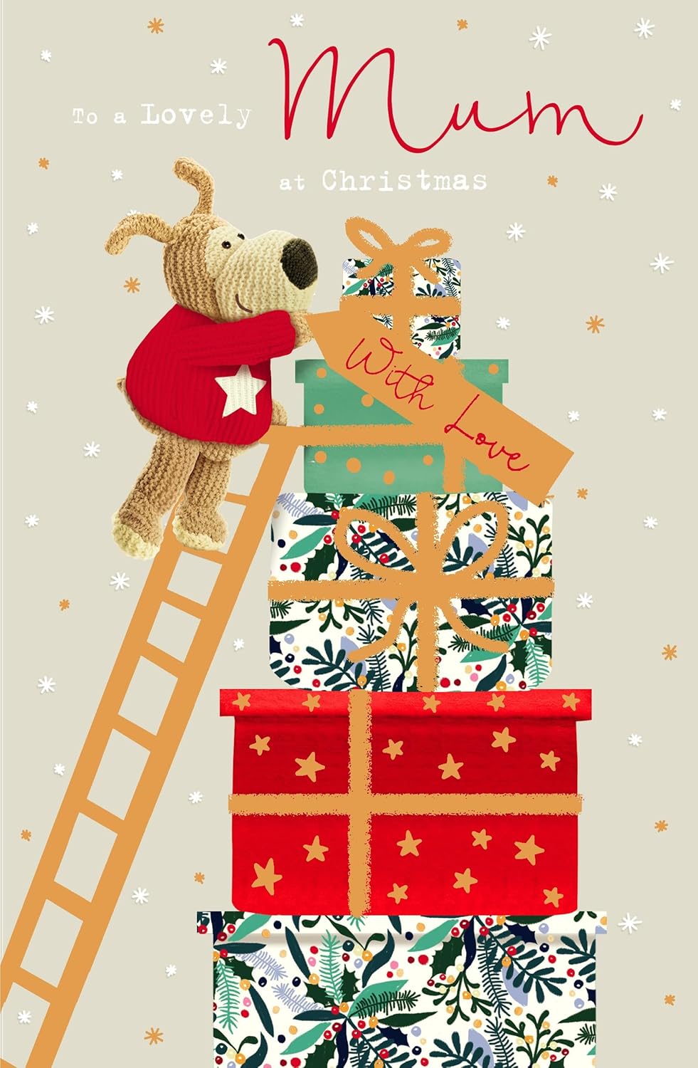 Boofle Christmas Card for Mum – Lovely With Love Cute Festive Design