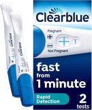 Clearblue Pregnancy Test, Rapid Detection, Result As Fast As 1 Minute, Kit of 2 Tests, Easy At Home Pregnancy Test, Packaging May Vary