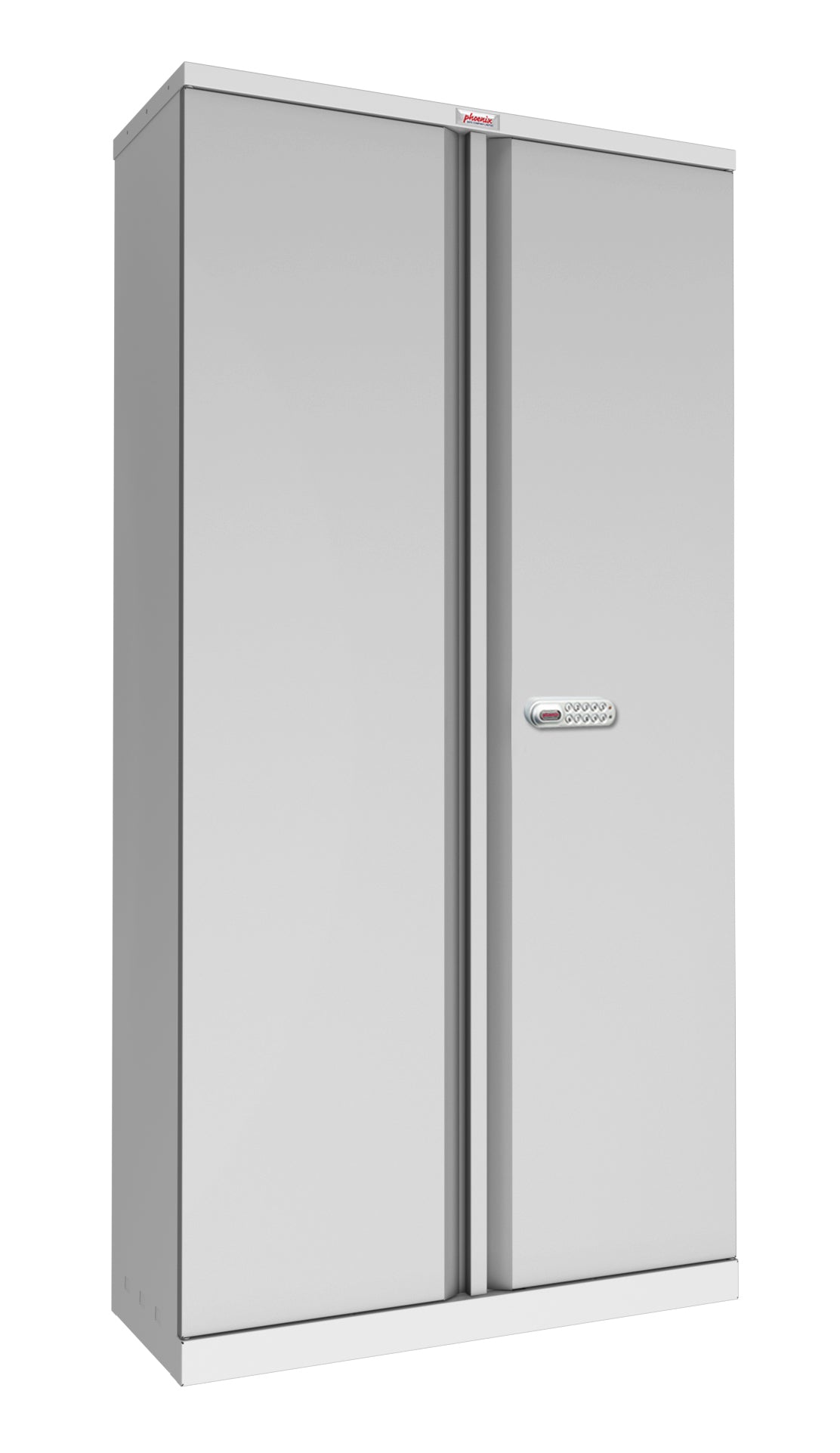 Phoenix SCL Series 2 Door 4 Shelf Steel Storage Cupboard in Grey with Electronic Lock SCL1891GGE DD