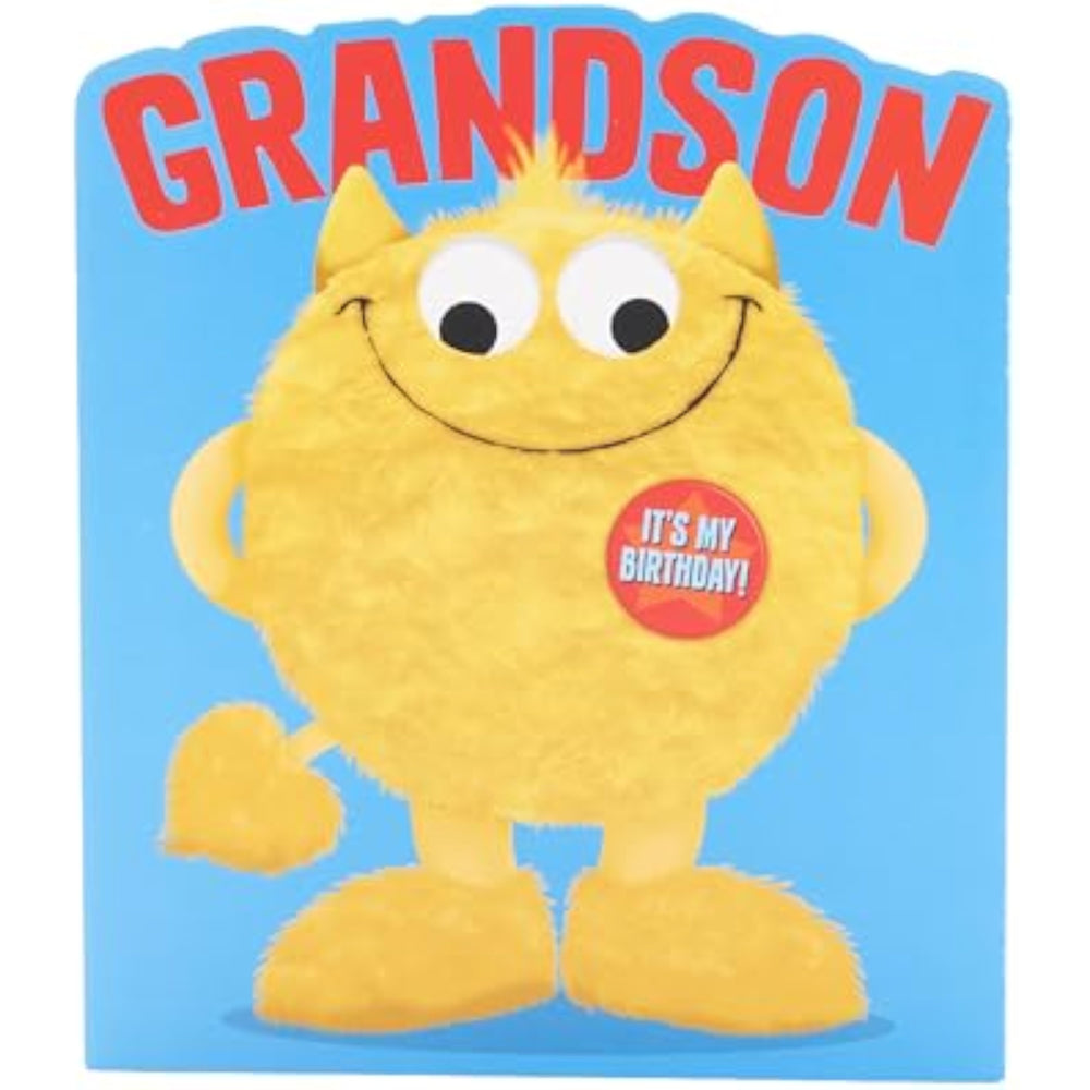 UK Greetings Birthday Card for Grandson - Googly Eyed Monster Design