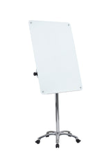 Bi-Office Mobile Glass Flipchart Easel 700x1000mm Magnetic Silver - GEA4850116 DD