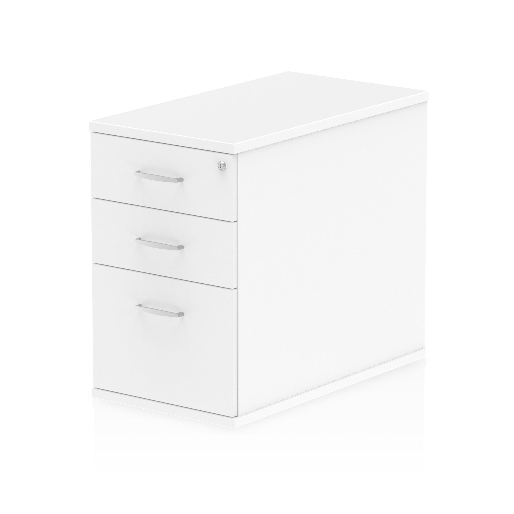 Impulse 800mm Deep 3 Drawer Desk High Pedestal White I000191 DD