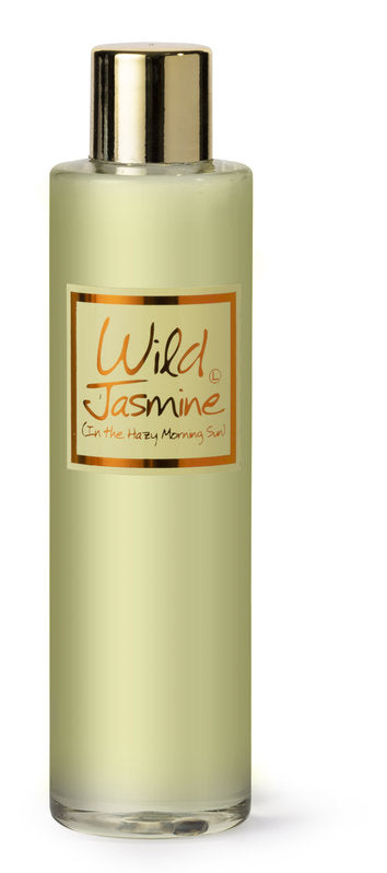 Lily-Flame Wild Jasmine Reed Diffuser Refill bottle with reeds for home fragrance and aromatherapy.