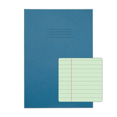 Rhino A4 Special Exercise Book 48 Page Ruled F8M Light Blue with Tinted Green Paper (Pack 10) - EX68197G-8 DD