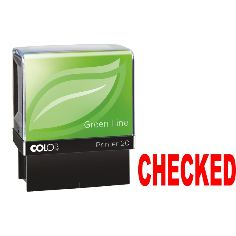 Colop CHECKED Green Line Red