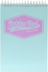 Pukka Pad Wirebound Card Cover Reporters Shorthand Notebook Ruled 160 Pages Pastel Blue/Pink/Mint (Pack 3) - 8907-PST