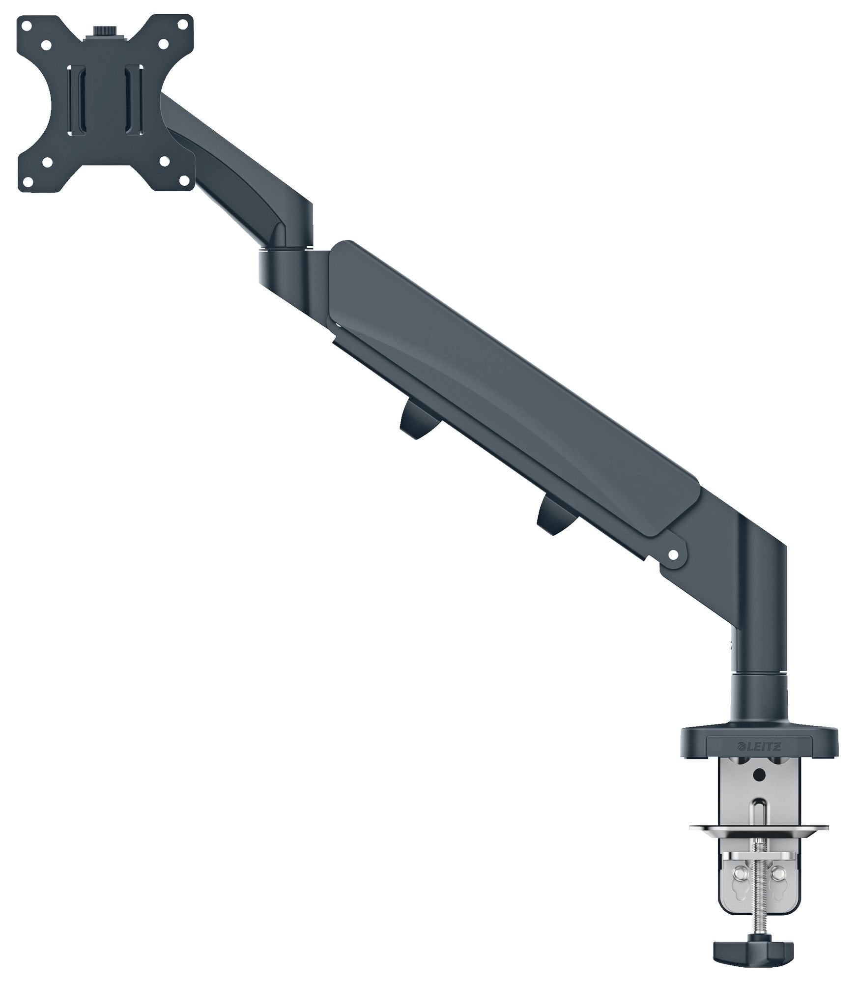 Leitz Ergo Space-Saving Single Monitor Arm Suitable for Monitors upto 32inches Dark Grey - 64890089