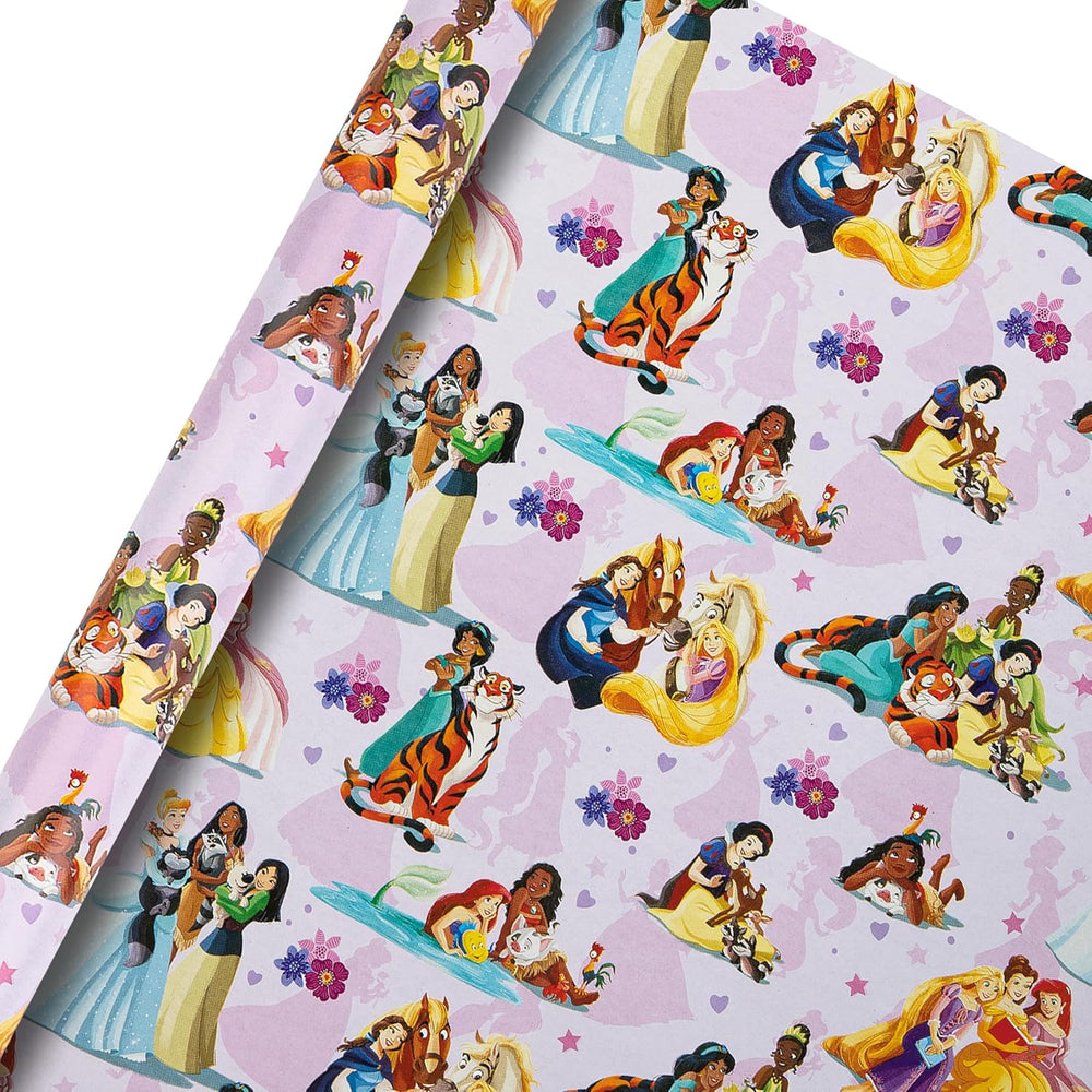 Disney Princesses & Pets Design 2M Gift wrap Roll