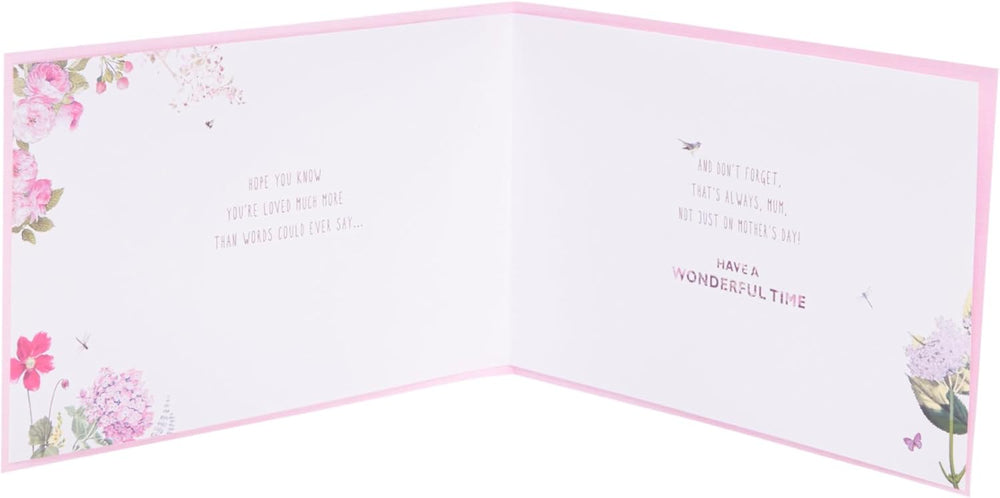 UK Greetings Mother's Day Card for Mum from Both of Us - Pink Floral Design