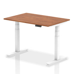 Dynamic Air 1200 x 800mm Height Adjustable Desk Walnut Top White Leg HA01025 DD