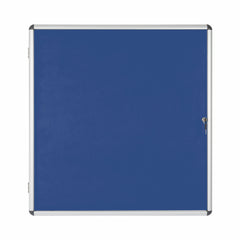 Bi-Office Enclore Blue Felt Lockable Noticeboard Display Case 12 x A4 940x981mm - VT660107150 DD