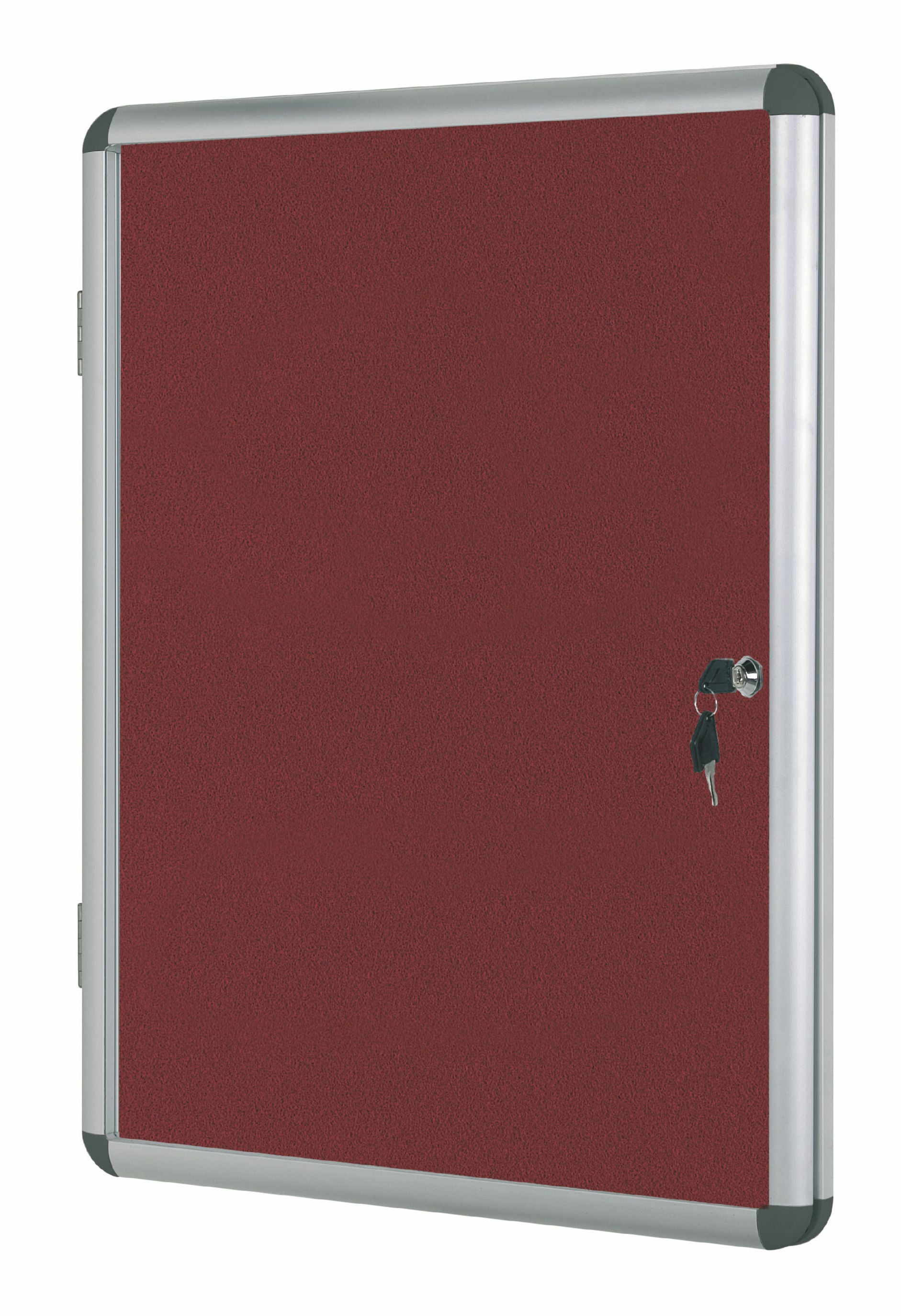 Bi-Office Enclore Burgundy Felt Lockable Noticeboard Display Case 9 x A4 720x981mm - VT630106150 DD