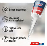 Loctite Super Glue Precision Max 10g bottle, fast-acting adhesive for detailed repairs and bonding in household and craft projects.