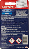 Loctite Thread Locker 5g adhesive sealant tube for securing and locking threaded fasteners in industrial and household use.