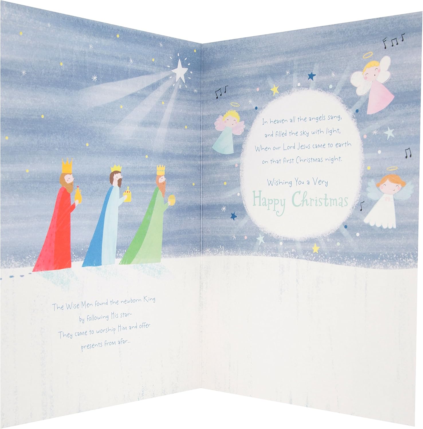 Hallmark Medium Christmas Card – The Wise Men Story Religious Design