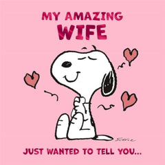 Cards Hallmark Peanuts Snoopy Wife Birthday My Amazing Wife Just wanted to tell you...