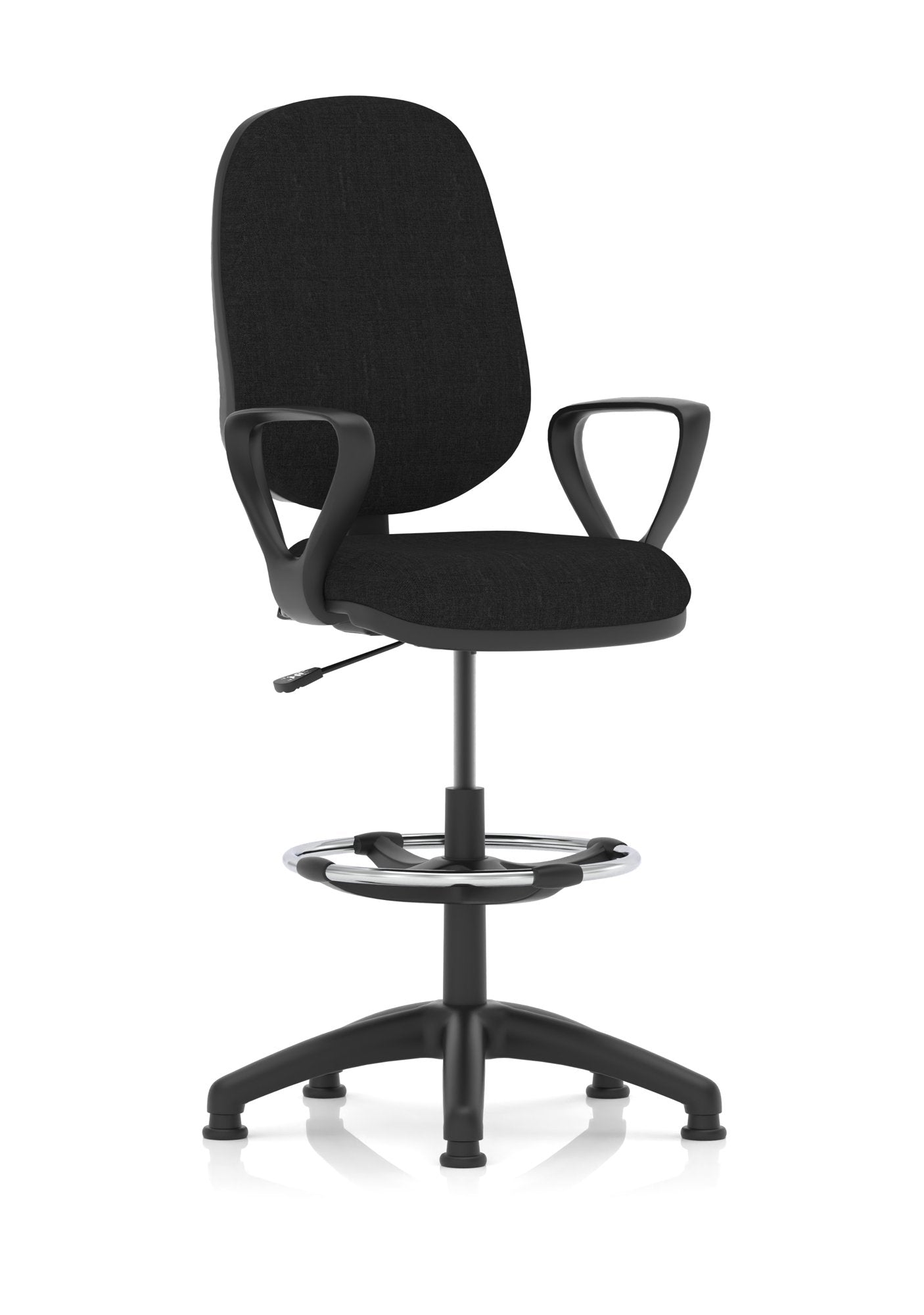 Eclipse Plus I Black Chair With Loop Arms With Hi Rise Kit KC0242 DD