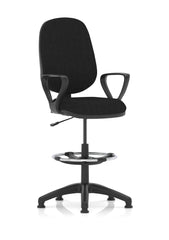 Eclipse Plus I Black Chair With Loop Arms With Hi Rise Kit KC0242 DD