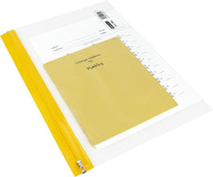 Rapesco Zippi Bag with Metal Zip, A4+, Clear with Assorted Bright Coloured Zip Strips (Pack 5)