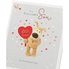 Boofle Brilliant Son Valentines Day Card With Envelope - Cute Design