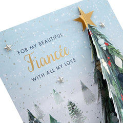 Hallmark Boxed Christmas Card for Fianc�e - Classic Winter Scene with Tree Design