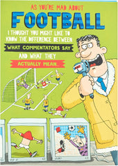 As You're Mad About Football Birthday Card