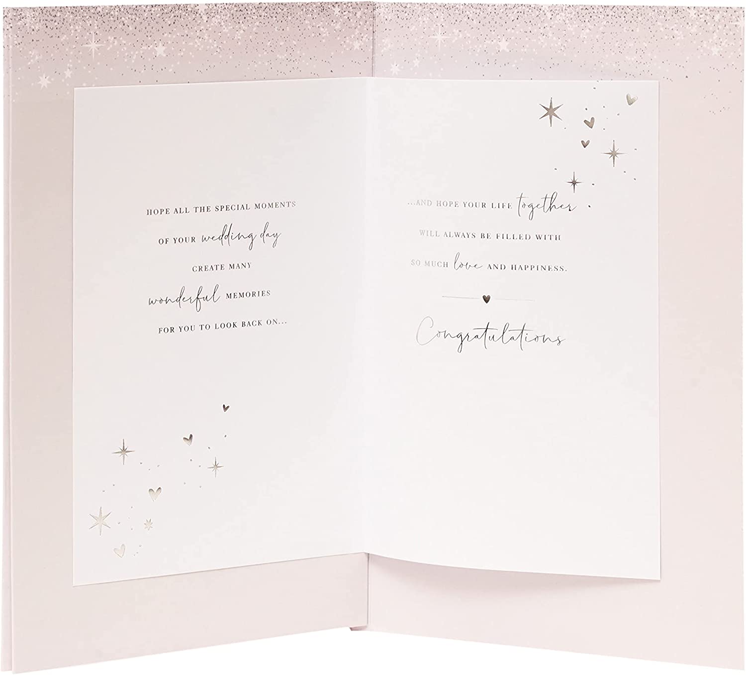 Beautiful Swan Design With Silver Foil Finishes Wedding Day Card