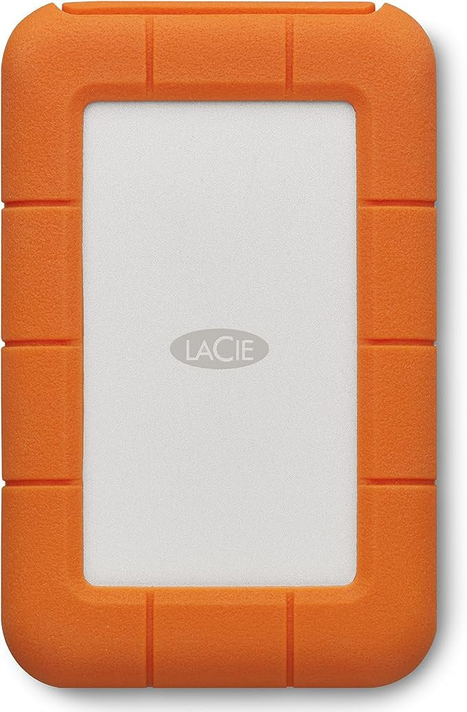 LaCie 4TB Rugged USB-C 2.5 Inch NVMe Orange External Solid State Drive