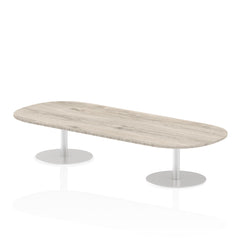 Dynamic Italia 2400mm Poseur Boardroom Table Grey Oak Top 475mm High Leg ITL0195 DD