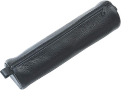 Juscha Alassio Pencil Case – Genuine Leather, Black, 21 x 6 cm