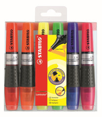 STABILO LUMINATOR Highlighter Chisel Tip 2-5mm Line Assorted Colours (Wallet 6) - 71/6