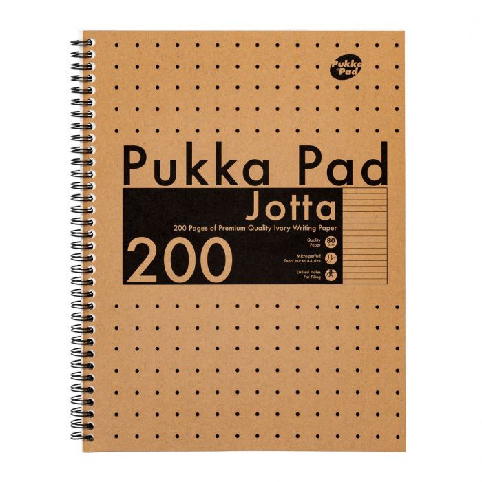 Pukka Pad Kraft A4 200 Page Jotta Book (Pack 3) 9565-KRA