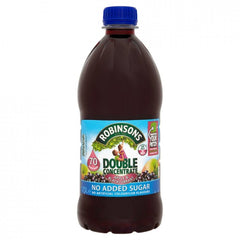 Robinsons Double Concentrate No Added Sugar Apple and Blackcurrant Squash 1.75 Litre (Pack 2) - 0402047