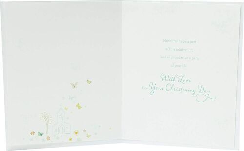 New Baby Boy Godson Christening Card