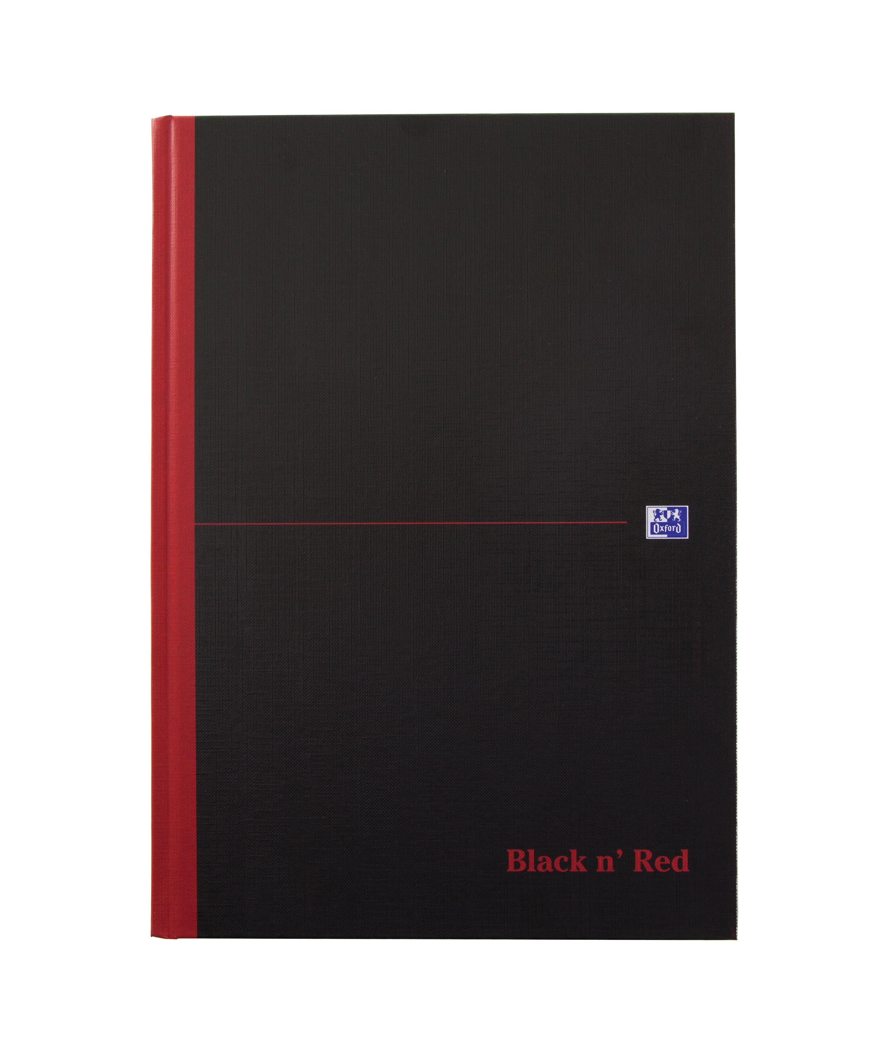 Oxford Black n Red Notebook A4 Hardback Casebound Ruled With Single Cash 192 Pages (Pack 5) 100080537