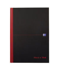 Oxford Black n Red Notebook A4 Hardback Casebound Ruled With Single Cash 192 Pages (Pack 5) 100080537