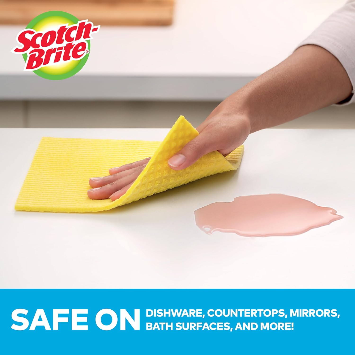 M N Wholesale Scotch cleaning cloth sponge, soft and durable cleaning cloth for kitchen and household use