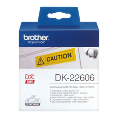 Brother Black On Yellow Film Tape 62mm x 15.24m - DK22606