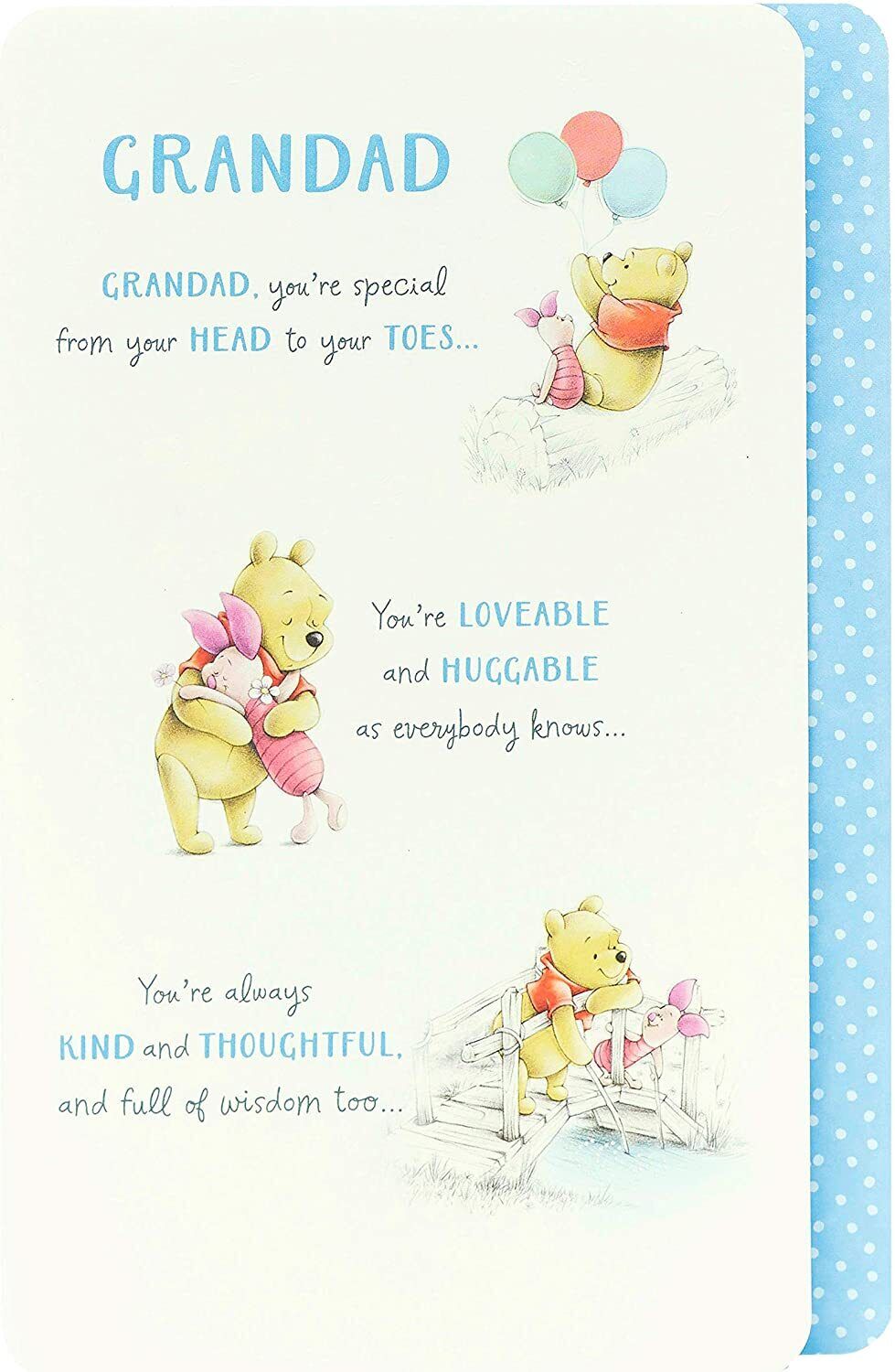 Disney Winnie the Pooh Granddad Birthday Card