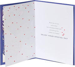 Contemporary Design Husband Birthday Card