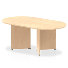 Dynmanic Impulse W1800 x D1000 x H730mm Boardroom Table Panel Arrowhead Leg Maple Finish - I003406 DD